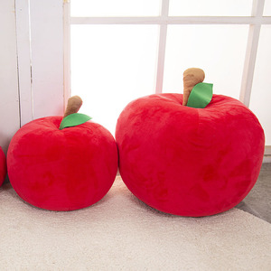 N Apple sierkussen, groene appel knuffel, rode appel figuurkussen, fruitpop, babypop, kerstavond, kerstseizoen - Product Image 2