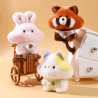 Peluche anti-stress Panda, Lapin, Éléphant avec rembourrage en coton PP, Décoration de bureau, Cadeau pour enfants et filles