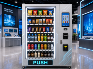 Distributeur automatique de boissons et de snacks réfrigérés, distributeur intelligent de boissons, paiement par espèces, pièces et cartes, libre-service - Product Image 2