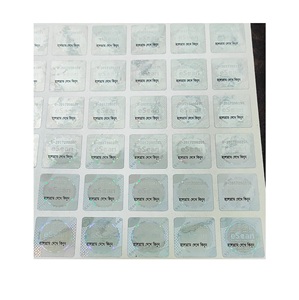 Etiquetas Adhesivas de Papel Impresas Personalizadas con Números Láser, Color Plateado Holográfico, para Embalaje - Product Image 1