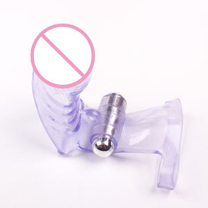 Dreifinger-Vibrator zur Masturbation, Klitoris- und G-Punkt-Orgasmus-Massagegerät, Penis-Kondom-Stab, Dildo, Rabbit-Vibrator, Sexspielzeug für Frauen - Product Image 5