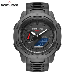 Outdoor NORTH EDGE Mars 3 Men's Digital Watch Carbon Fiber Case For Man Swimming 50M Sports Watches World Time Smart Watch