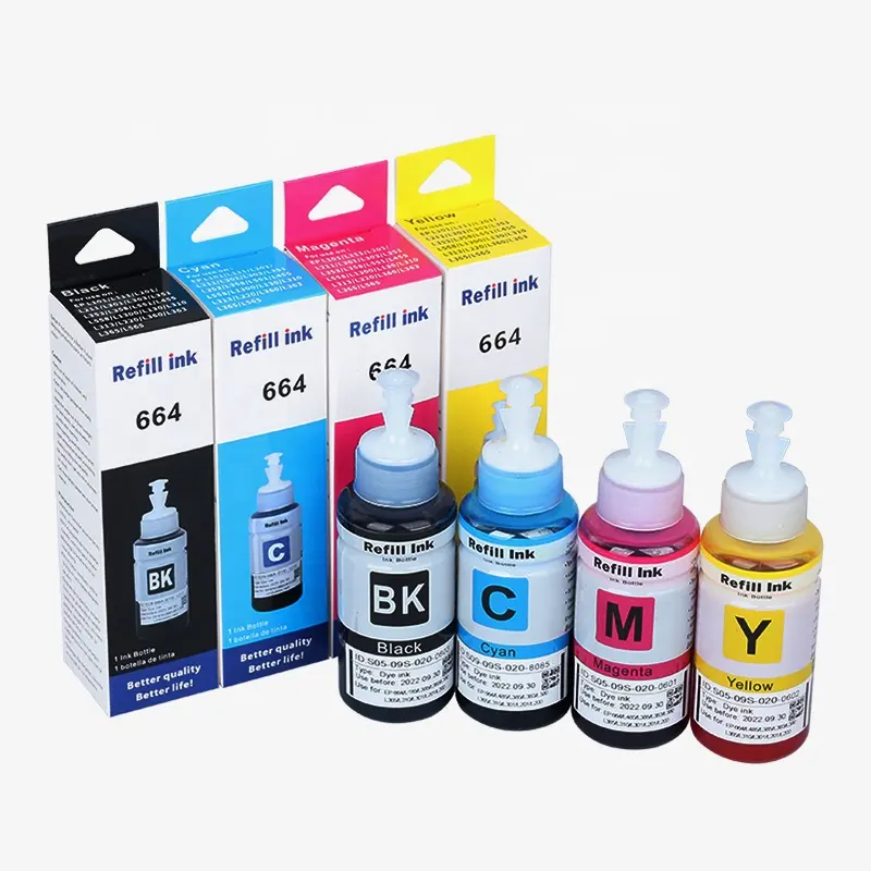 T664 664 refill uv dye ink for Epson ink printer L100 L121 L110 L120 L1300 L200 L201 L300 L301 L351 L350 L355 L358 L550 L555