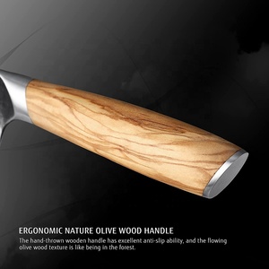 Phong cách Retro tay giả mạo búa lúm đồng tiền Damascus dao Stonewash VG10 lưỡi thép nhà bếp đầu bếp dao - Product Image 6