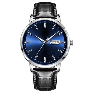 Reloj de Lujo para Hombre, Nuevo, Ultrafino, con Doble Calendario, Correa de Cuero, Cristal de Zafiro, Resistente al Agua 50m - Product Image 6
