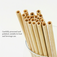 Pailles en bambou réutilisables Bambaw - Design minimaliste écologique avec brosse de nettoyage pour pailles, pochette, lot de 6, 8,7 pouces, boissons. Boissons Fabriquées en Chine