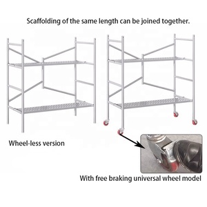 Échafaudage en acier pliable d'extérieur économique avec <span class=keywords><strong>plateau</strong></span> à outils - Product Image 4