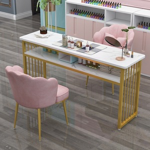 Ensemble table et chaise de manucure tendance, style japonais simple et économique, mobilier de salon commercial de luxe léger, table individuelle - Product Image 2