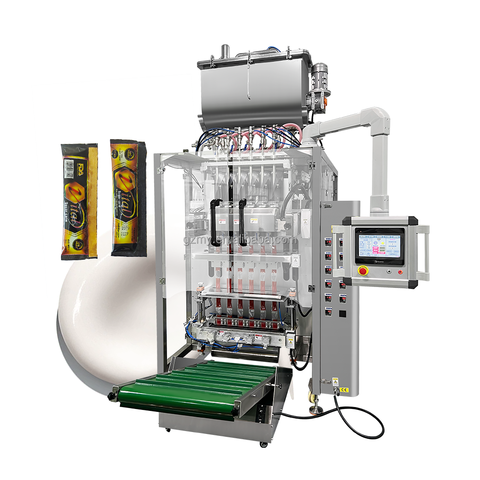 Multi-Function Automatic Vertical Packing Machine Multi-Lane for Liquid Food Paper Bag Pouch Sachet Sealing