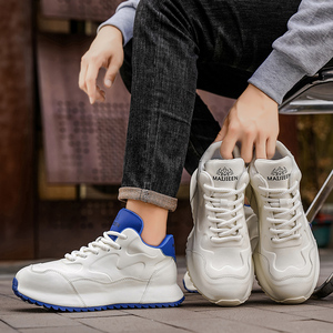 39-442025 Nouvelles chaussures blanches montantes pour hommes Chaussures pour hommes à la mode Chaussures de sport de <span class=keywords><strong>basket</strong></span>-ball à semelle épaisse pour l'extérieur - Product Image 5