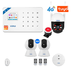 Sistema de <span class=keywords><strong>Alarma</strong></span> de Seguridad para el Hogar W184 4G WIFI GSM, Cámara Inteligente Alexa Tuya, Sensor Inalámbrico para Puerta, Kit de <span class=keywords><strong>Alarma</strong></span> Antirrobo - Product Image 1