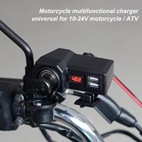 Chargeur mobile vélo 12V à 5V avec voltmètre allume-cigare