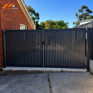 Custom Aluminum Vertical Slat Gate <b>Privacy</b> Entrance Weather Resistant for Villa Courtyard and Backyard Projects - Product Image 4
