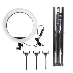USB 14 Inch Beauty Camera Kit RGB Circle Ring Selfie Led Light with tripod stand for Photographic