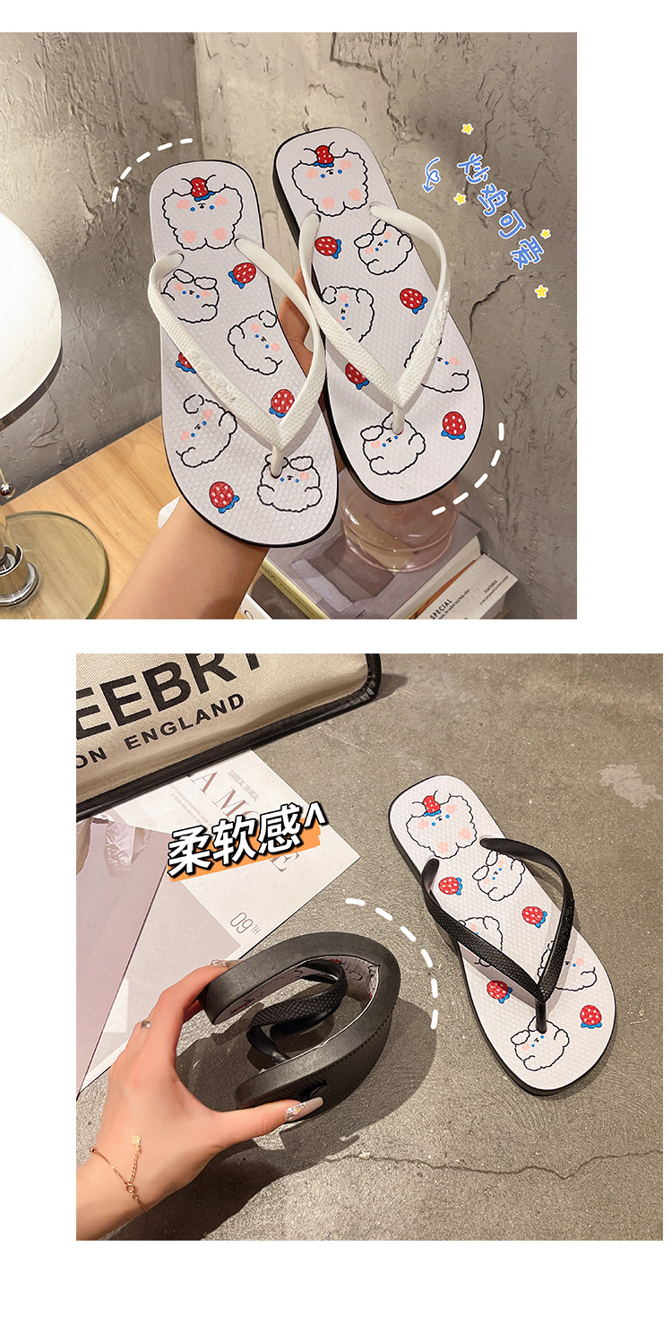 Fashion Printing Women Filp Flops Slippers Custom Design PVC Filop-flops Ladies Wholesale