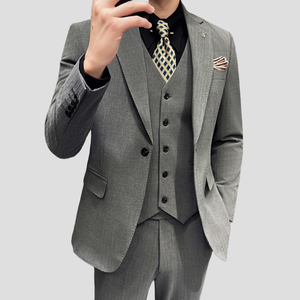 Costume d'affaires pour homme, style <span class=keywords><strong>italien</strong></span>, respirant, grande taille, anti-plis, idéal pour mariage – Approvisionnement direct usine - Product Image 3