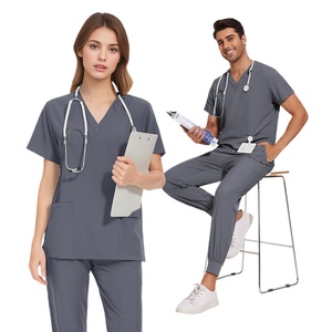 42021LW Oem Pantalon de jogging à col en V extensible pour enfants garçons Vêtements de sport Scrubs médicaux pour femmes - Product Image 1