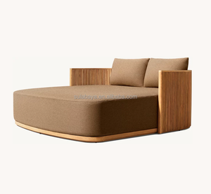 BYRON-Muebles de exterior, tumbonas de madera maciza para patio, jardín, piscina - Product Image 5