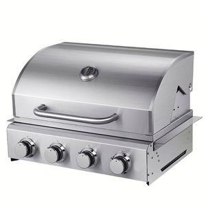 Premium 304 Stainless Steel Outdoor <b>Grill</b> Built-in Tabletop Gas Charcoal Double Use Multi-function Stove <b>BBQ</b> LED Light - Product Image 1
