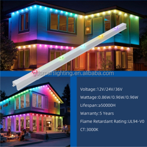 <span class=keywords><strong>Luces</strong></span> <span class=keywords><strong>LED</strong></span> Permanentes para Exteriores de 30 mm con Control por Aplicación Inteligente, <span class=keywords><strong>Luces</strong></span> Decorativas RGBW para Fiestas con Riel de Aluminio - Product Image 6