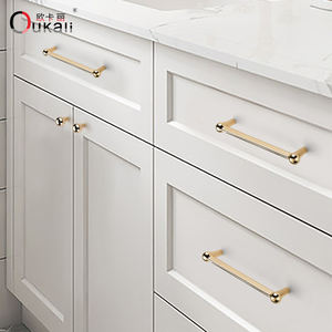 تصميم جديد لأجهزة خزائن المطبخ، مقابض للأدراج والأبواب، مقابض مجوفة محززة للأدراج - Product Image 6
