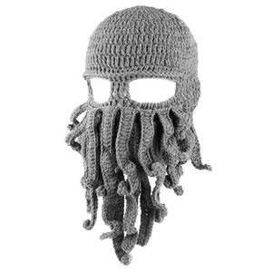 Vendite calde Crochet uomo donna polpo maschera barba cappello Cosplay <span class=keywords><strong>Beanie</strong></span> - Product Image 4