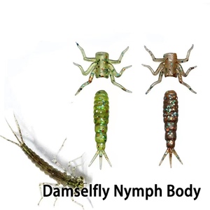 Accessori per la pesca materiale da pesca per la costruzione di mosche con ganci imitazione larve damselfly materiale plastico per il corpo - Product Image 2