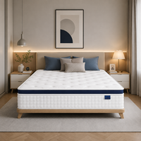 Matelas de lit d'hôtel King Queen Full Size en mousse et ressorts ensachés, matelas hybride à ressorts, fourni par l'usine