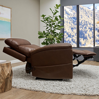 Canapé inclinable manuel moderne à une place, extensible, avec fonctions de massage et mémoire, pour hôpital ou salon, en cuir avec structure métallique