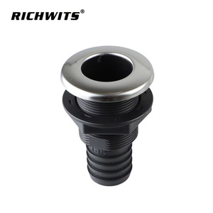RICHWITS ABS Plastic Water Outlet With Steel Cap For <b>Yacht</b> Boat RV Drain Hole Marine Accessory - Product Image 2