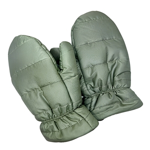 Guantes térmicos acolchados de color verde oliva, hasta la muñeca, con forro de poliéster para uso en exteriores en invierno - Product Image 1