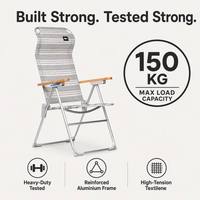 Chaises de plage modernes en aluminium faites sur commande se pliantes portatives d'extérieur avec l'accoudoir