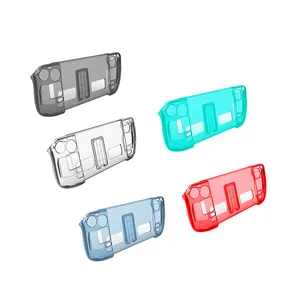 Manettes de jeu Étui rigide transparent en PC pour Steam Deck Host Split Crystal Protective Cases Cover Steamdeck Console Shell