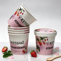 Gobelets en papier jetables à paroi simple de 16 oz (500 ml) avec couvercles de 98 mm, revêtement PE de qualité alimentaire, contenants étanches pour boissons froides