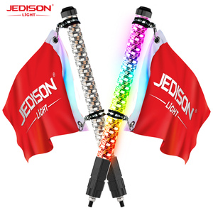 Lampes <span class=keywords><strong>LED</strong></span> RGB flexibles de 1,8 pouce avec mât en fibre de verre anti-vibration et résistant aux chocs pour VTT, UTV et tout-terrain - Product Image 1