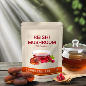 Tisane aux champignons Reishi OEM avec mélange de framboise et de Ganoderma Lucidum pour la concentration et la mémoire, 20 sachets - Product Image 5