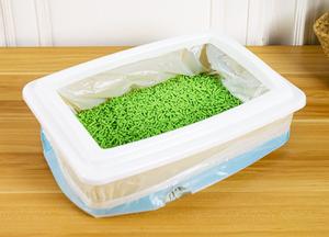 Doublures de boîte à <span class=keywords><strong>litière</strong></span> pour chat Jumbo, <span class=keywords><strong>pas</strong></span> <span class=keywords><strong>cher</strong></span>, filtre à <span class=keywords><strong>litière</strong></span> pour chat Compostable, sac à ordures avec cordon de serrage, 10 unités - Product Image 3