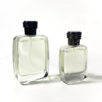 Flacons pulvérisateurs carrés en verre pour échantillons de parfum, emballage d'épices, atomiseur, flacon de parfum en verre 50 ml