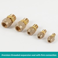 All-Copper tebal benang eksternal Inggris menyala langsung SAE Bell mulut AC konektor pipa tembaga 1/4 inci 1 inci