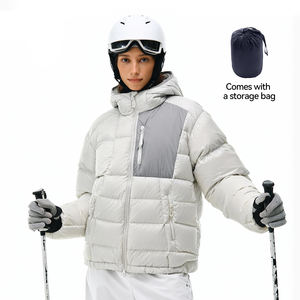 QUICKSHOW Tech SORONA 90% Duck Hooded Down Puffer <strong>Jacket</strong> Outdoor <strong>Waterproof</strong> Winter <strong>Lightweight</strong> <strong>Packable</strong> Down Zipper <strong>Jackets</strong> - Product Image 3