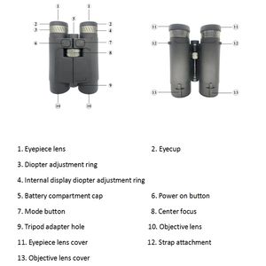 Preciso 12X Lazer Range Finder 3000 Jarda Binóculos Infravermelhos de Longa Distância 2000m Laser Range Finder Caça Binocular Para Veados - Product Image 4