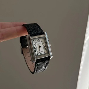 Gogoy Women's <b>Watch</b> Analog <b>Rectangular</b> Case Red Leather Strap 8mm Thickness Metal Case Buckle Closure - Product Image 3