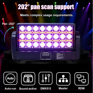 Système d'éclairage de scène à LED RGBW 4-en-1 à tête mobile, 24 pièces, avec effets stroboscopiques, DMX512, intensité réglable, pour spectacles, fêtes, mariages, clubs - Product Image 4