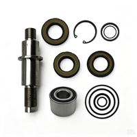 Kit d'assemblage d'arbre fileté usiné CNC avec roulement, joint d'étanchéité, circlip et joint torique – Composant de précision pour l'entretien et la remplacement d'arbres