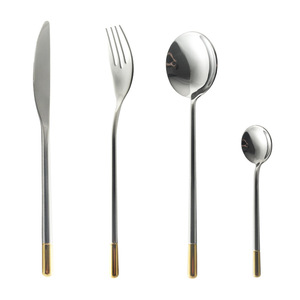 Nordico moderno in acciaio inox con finitura a specchio 304 Set di posate per la famiglia Western coltello forchetta alta estetica caffè - Product Image 5