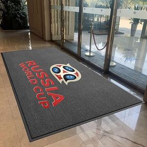 Alfombrillas de puerta comercial personalizadas, alfombras antideslizantes para entrada, logotipo personalizado, alfombras gruesas de nailon para suelo interior y exterior - Product Image 1