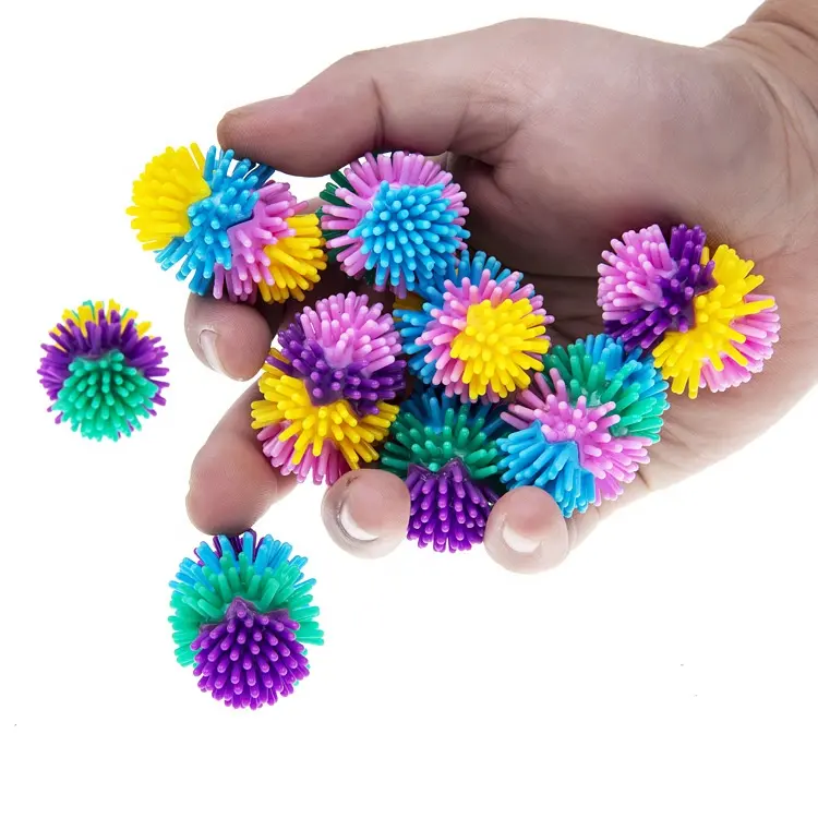 New Design Multi Color Fidget Sensory Toy Decompression Massage Ball Spiky Stress Ball For Kids
