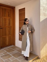 Veste coupe-vent élégante décontractée en coton pour femme, collection automne-hiver 2026, trench-coat de haute qualité