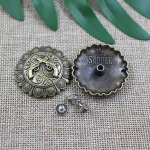 High Quality Wholesale Fashion Design Alloy <strong>Gun</strong> <strong>Pattern</strong> Metal Concho for Leather
