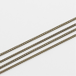 Componentes de Joyería en Cadena, Hierro Revestido de Cobre, Chapado en Oro, Plata, Rodio, Bronce Negro para Fabricación de Collares, Rollo AC0034 - Product Image 5